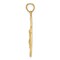 14K Gold Beveled Tipped Crucifix Pendant Charm Jewelry 26 x 13mm